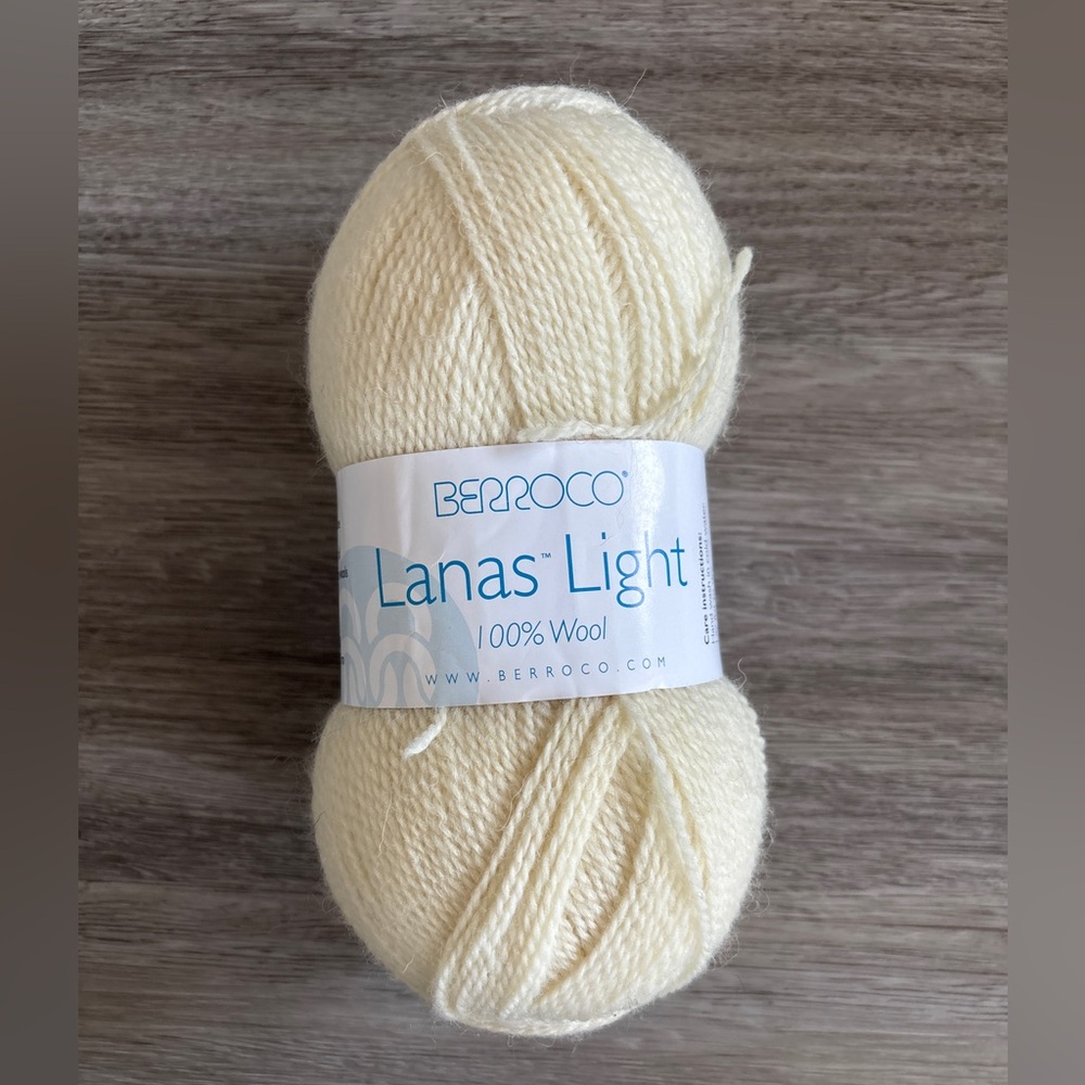 Berroco Lanas Light 100% Wool Yarn - Cream